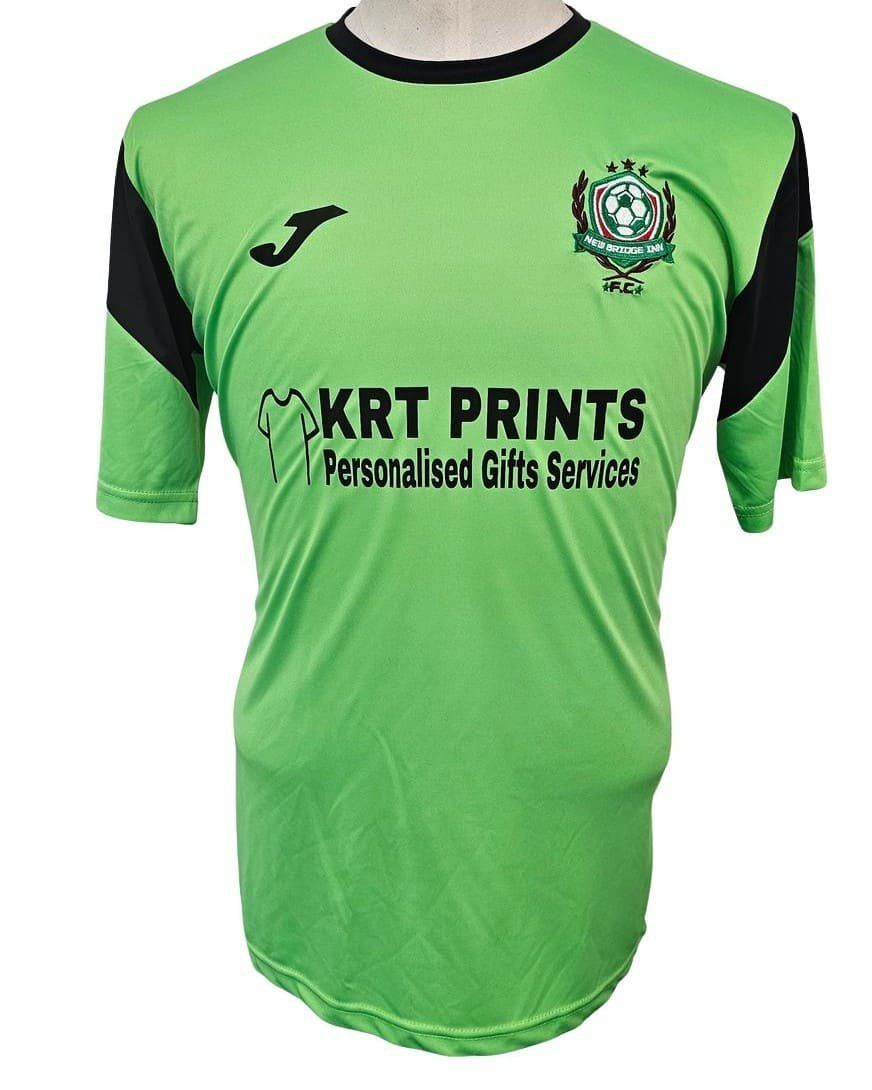 Football shirt printed with a sponsor logo