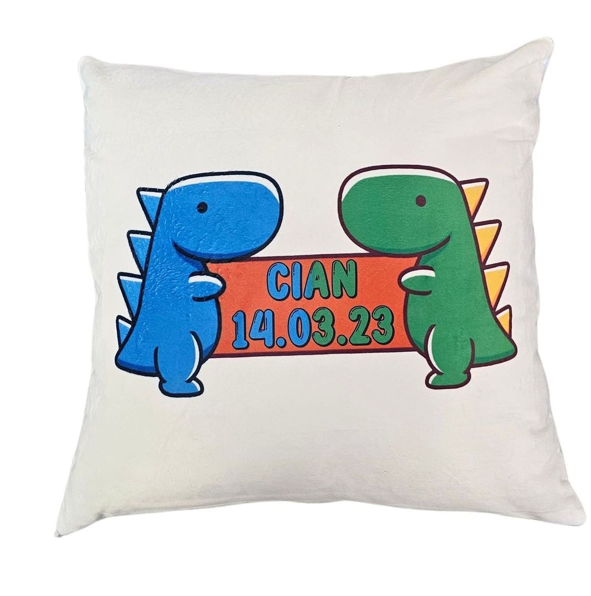 Cushion printed with a personalised design