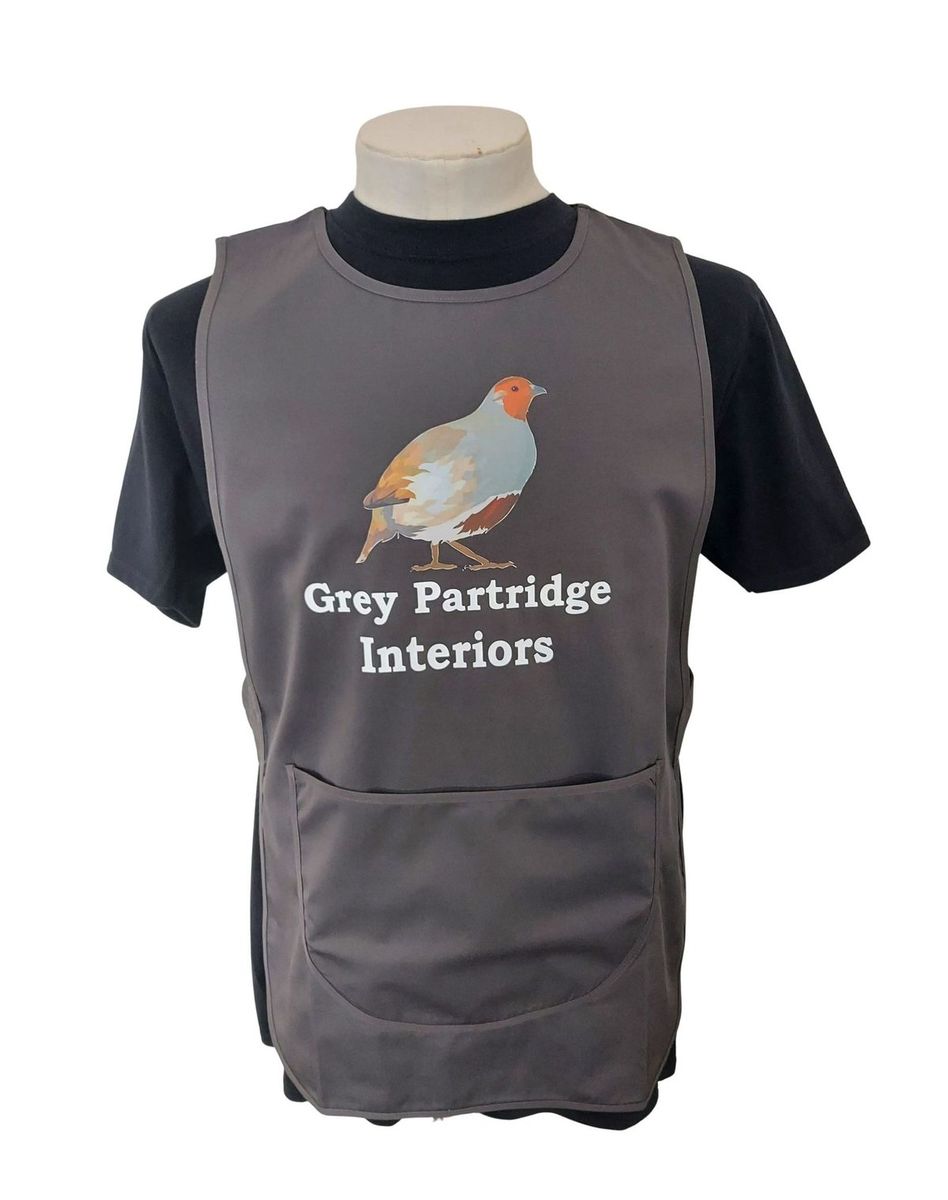 Pinny printed with a personalised design