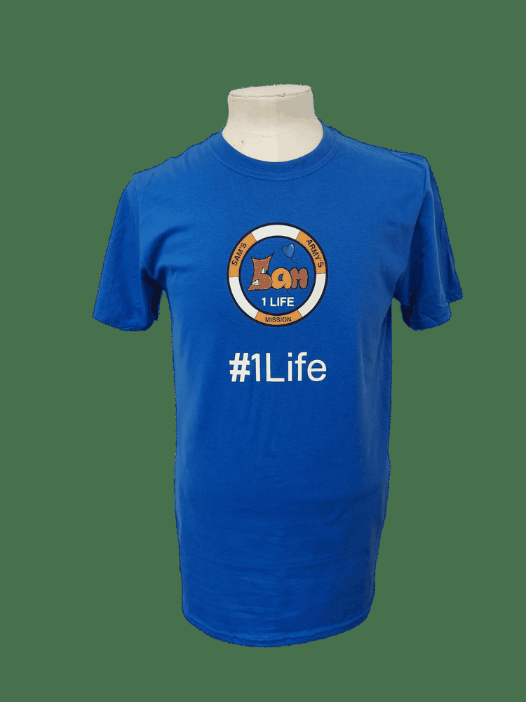 T-shirt printed with a custom front design